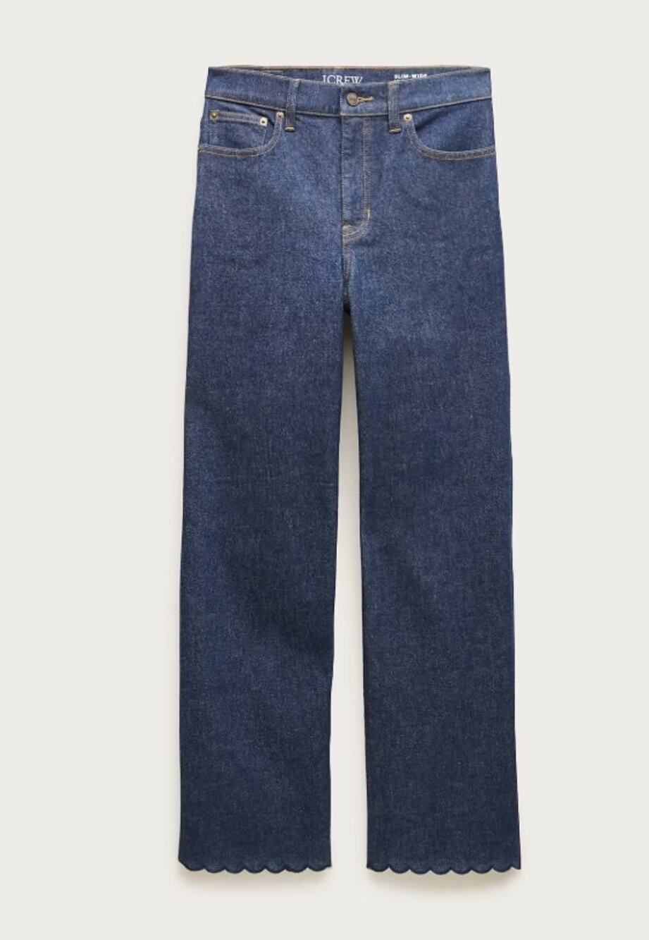J.Crew Scallop-Trim Slim-Wide Jeans Size 29 NWT
